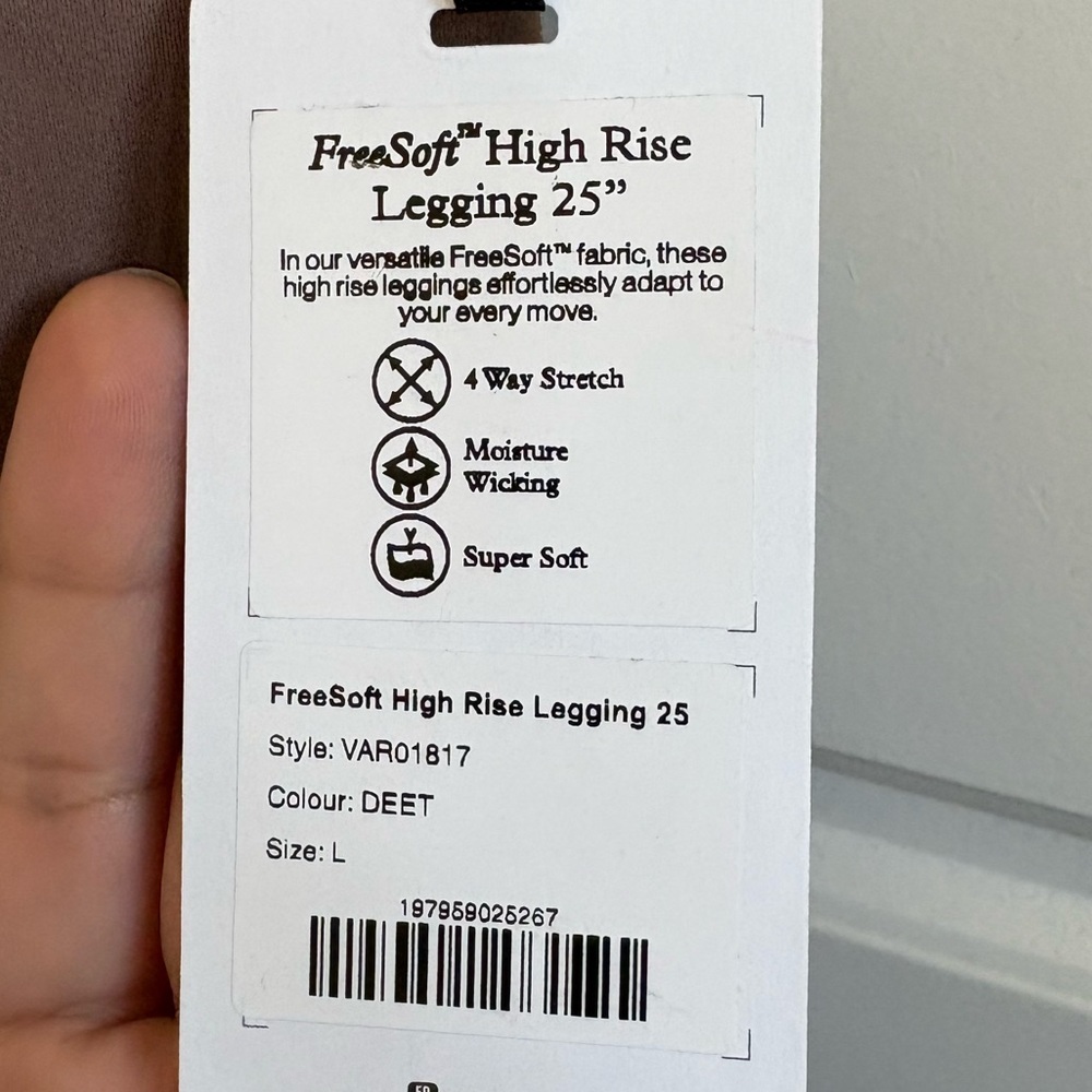 Varley NWOT FreeSoft High-Rise Legging 25” in Deep Taupe Size Large - Picture 3 of 6